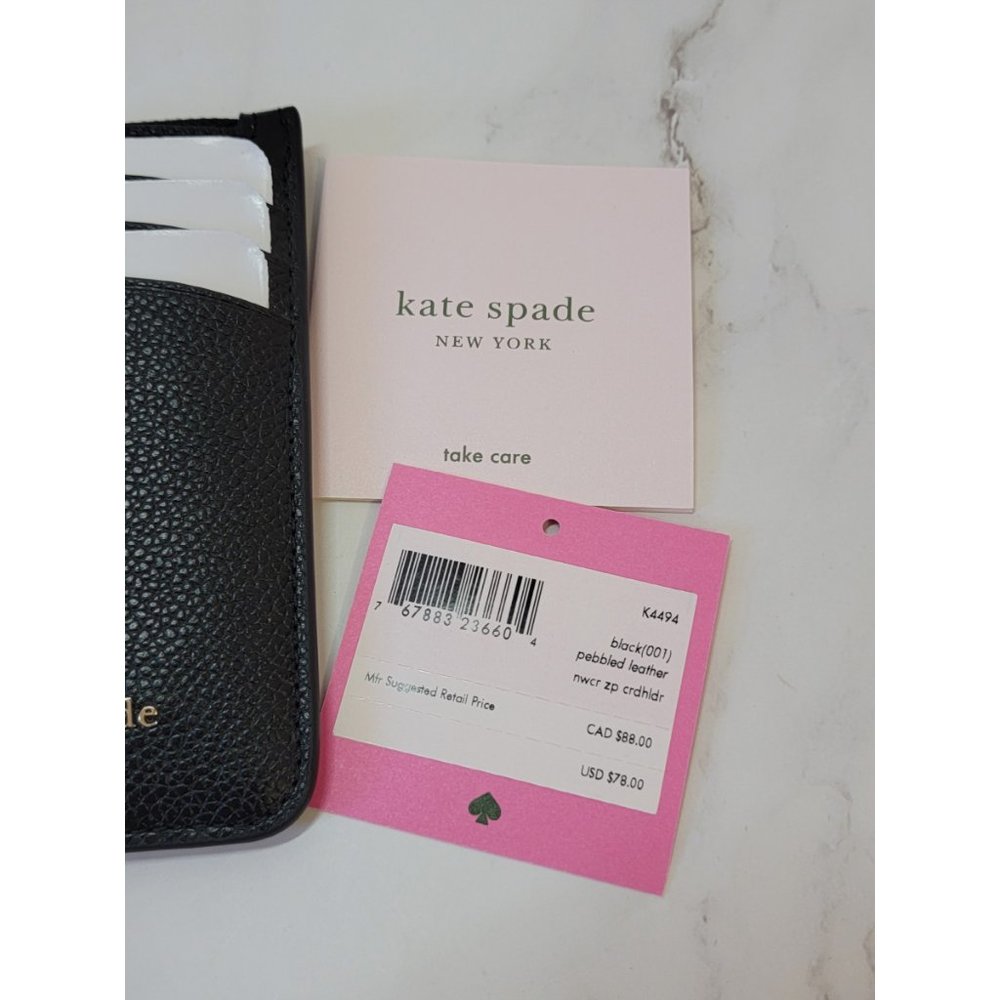 Kate Spade Roulette Zip Cardholder BLACK - Picture 8 of 8
